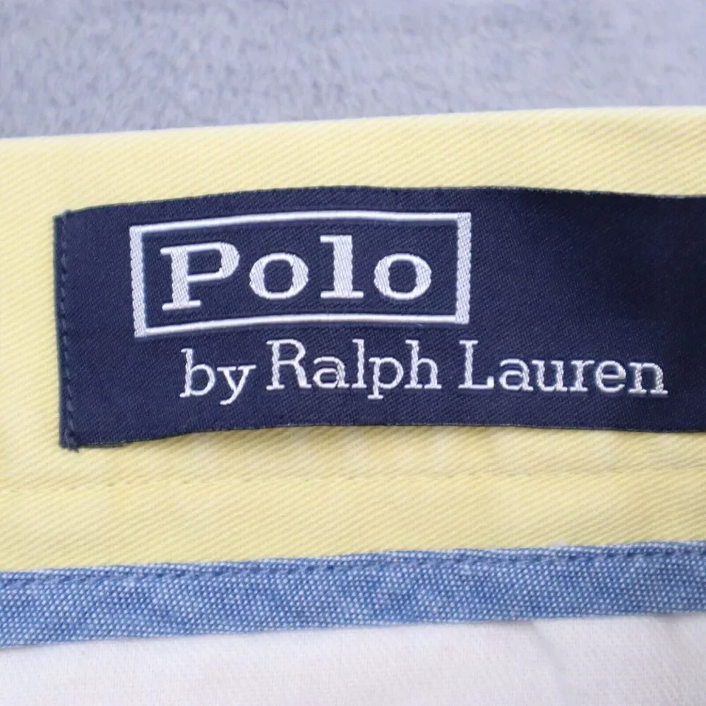 Polo Ralph Lauren Shorts Mens 30 Yellow Classic Fit 9 Khaki Chinos Golf